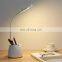 Wireless Portable dimmer goose neck shape office table lamp for study Reading Sleeping Desk Light