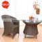 restaurant furniture rattan patio round table with 4 armchairs