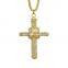 wholesale white gold infinity pink diamond cross necklace for men 2021