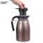 hiking portable sample outdoor vintage hot sale metal Double wall pump coffee pot stainless steel vacuum thermos flask