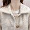 Sweet age-reducing warm lamb coat female western style loose women's coat 21 autumn and winter square collar cardigan female