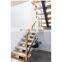 Modern Stairs Interior u Shape Steel Wood Straight Staircase Design
