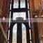 luxury anti rust front door high transom design tempered glass wrought iron double door