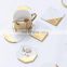 Marble Coasters Unique Beer Coffee Bar Tea Round Hexagon Custom Gold Set Holders Cup Mat Marble Coasters For Drink