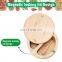 Bamboo Salt and pepper box With Magnets and Spoon Bamboo Spice Container Salt Box