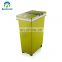 Hot selling square design plastic dust bin with wheel dustbin plastic bedroom dustbin modern dustbin swing lid