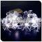 led battery operated christmas lights with christmas tree, snowflake, deers, flowers decoration china factory wholesale