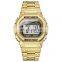 SANDA 390 Mens Fashion Digital Business Watches Calendar Stainless Steel Week Display Back Light Wristwatch
