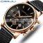 CRRJU 2266 Trendy charm date day moon phase analog quartz stainless steel watches men wrist brand luxury