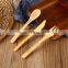 New Product Party One Use Wholesale Natural Bamboo Sugar Spoon Fork Knife Set Korea