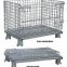 good quality logistics collapsible Stackable folding foldable Pallet Metal Steel Wire Mesh Container Storage cages For warehouse L1200*W1000* H890