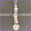 DIY enameled beads best friend heart pendant