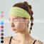 Sweat-absorbing Breathable Running Fitness Hairbands Custom Logo Sweatband High Elastic Yoga Hair Band Sports Headband