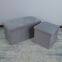 Foldable storage velvet ottoman-Grey