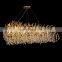 High Quality Luxury Modern Crystal Chandelier Lighting Gold Tree Branch Raindrop Hanging Lamp