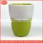 personalized stoneware coffee mug wholesale GREEN double wall cup