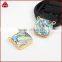 Emerald Green Abalone Necklace Paua Sea Shell Jewelry Blue Iridescence Pendant