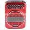 Portable alarm clock amplifier speaker with microphone/mp3