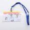 Transparent PVC visa card id card badge holder with lanyard