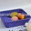 High Quality Plastic Rattan Wicker Display Basket in Store