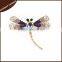 New SW17071 fashion cute rhinestone Dragonfly pin brooch/