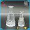 cone vase shape embossed decorative glass bottle reed diffuser wholesale