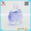 clear empty flat nail polish glass bottle with siliver cap and flower , personal care use