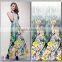 Green fabric recycled fabric printed beautiful pattern with 100% rayon fabric