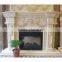 China cheap durable service polished white cheap marble fireplace