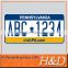 USA Customizable rectangular aluminum number plate