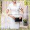 Short sleeve white office lady uniform