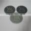 Round natural slate wine cup coaster with carved image