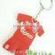 Lovely 3D Carton Embossed Logo Design Plastic Silicone Keychain