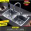 China manufacturer best quality double bowl hand made 304 stainless steel kitchen sink                        
                                                Quality Choice