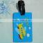 Custom made 3d coloring durable silicone luggage tag