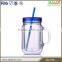 Hot sale plastic mason jar beer mugs bpa free