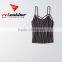 100% cotton 1*1 rib women lace halter top , strip tank top for women