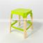 Plastic square seat and wood legs for kids