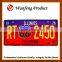 Customized European size license plate / promotional metalic license plate