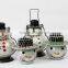 glass mosaic snowman lantern and candle holder