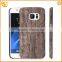 pu+pc carbon fibre/wood grain sticker case for samsung galaxy s7