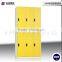 metal supermarket locker 6 door yellow wardrobe electronic cabinet