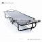 Deluxe metal rollaway folding bed, twin size guest bed with wheels, traveler camping bed, portable