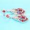 Ruby Stone Bridal Silver Jewelry Display Set E006