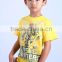 new 2016 led flashing lights up boys yellow bamble bee t shirt with 100% cotton fabric and cartoon logo