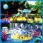 Fuuny kids fighting game shooting water amusement park shark island rides for sale