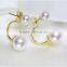 Charm Double Sided Pearl Puddles Earrings Silver 925 Material