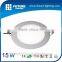 Indoor ultra thin suspended 15W small led round panel light , led flat panel lighting