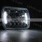 Hottest!!! Square 7inch led truck headlight with angel eyes 5x7 45W led 24 volt truck lights