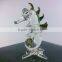 Crystal Octopus / Squid Hand Blown Clear Glass Art Gold Trim Figurines Home Decor / Sea Ocean animals Collection / Gift
